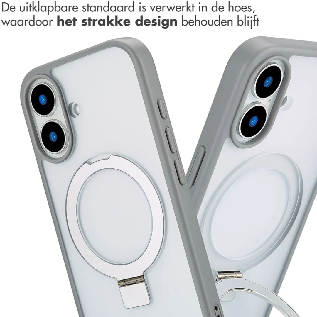 Accezz iPhone 16 Hoesje Grijs - MagSafe