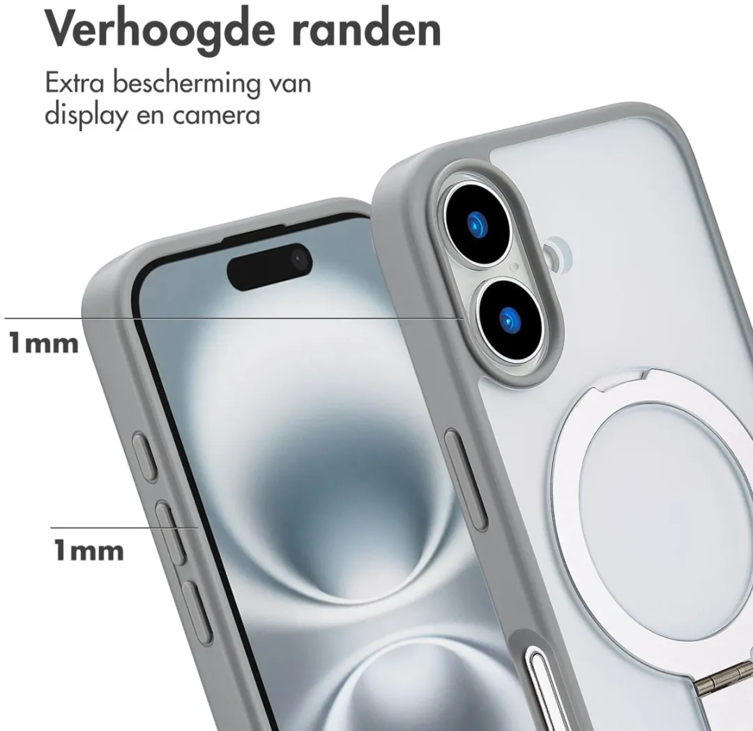 Accezz iPhone 16 Hoesje Grijs - MagSafe