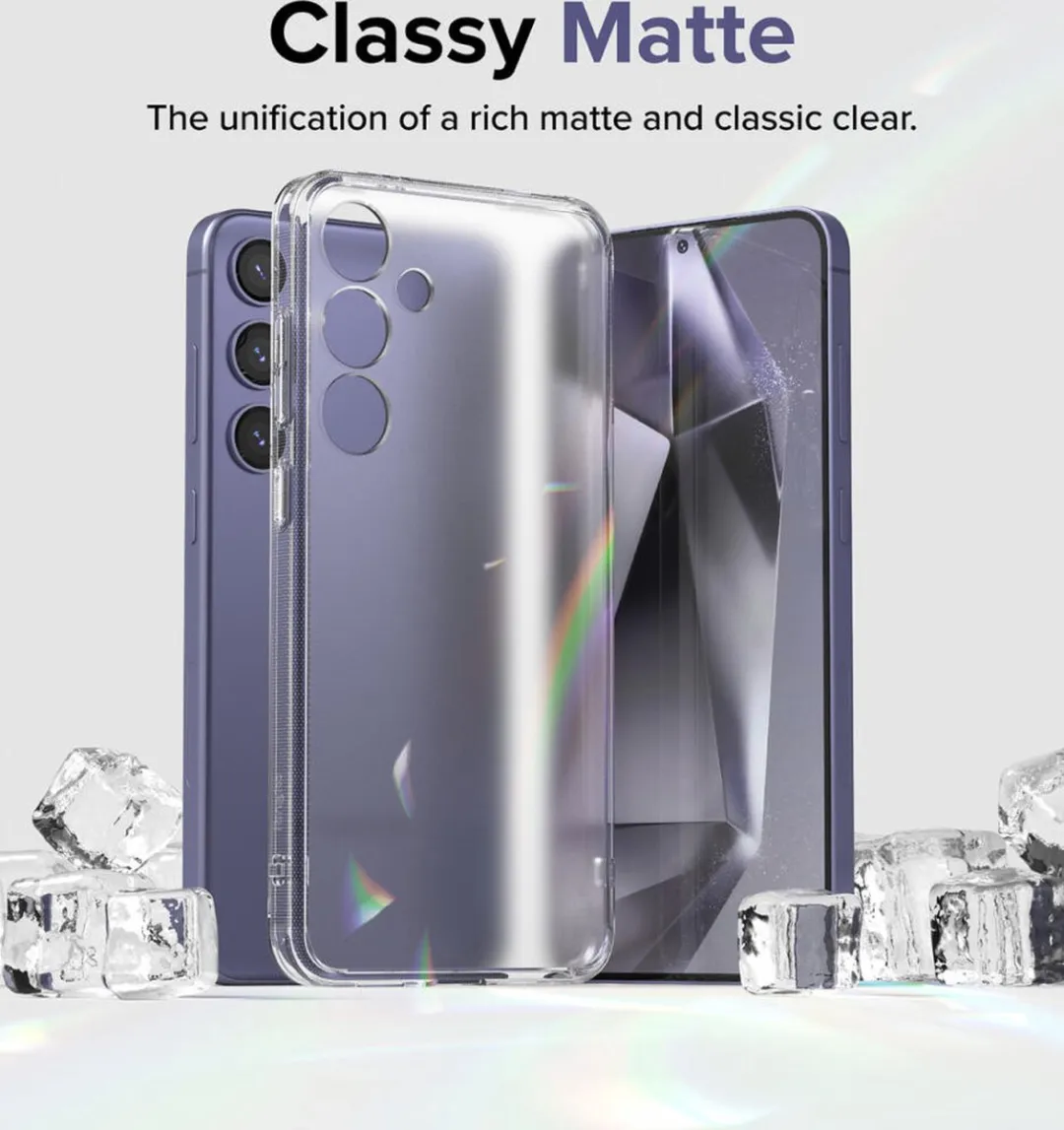Ringke Fusion Hoesje Samsung Galaxy S24 - Antikrascoating - Matte Transparant