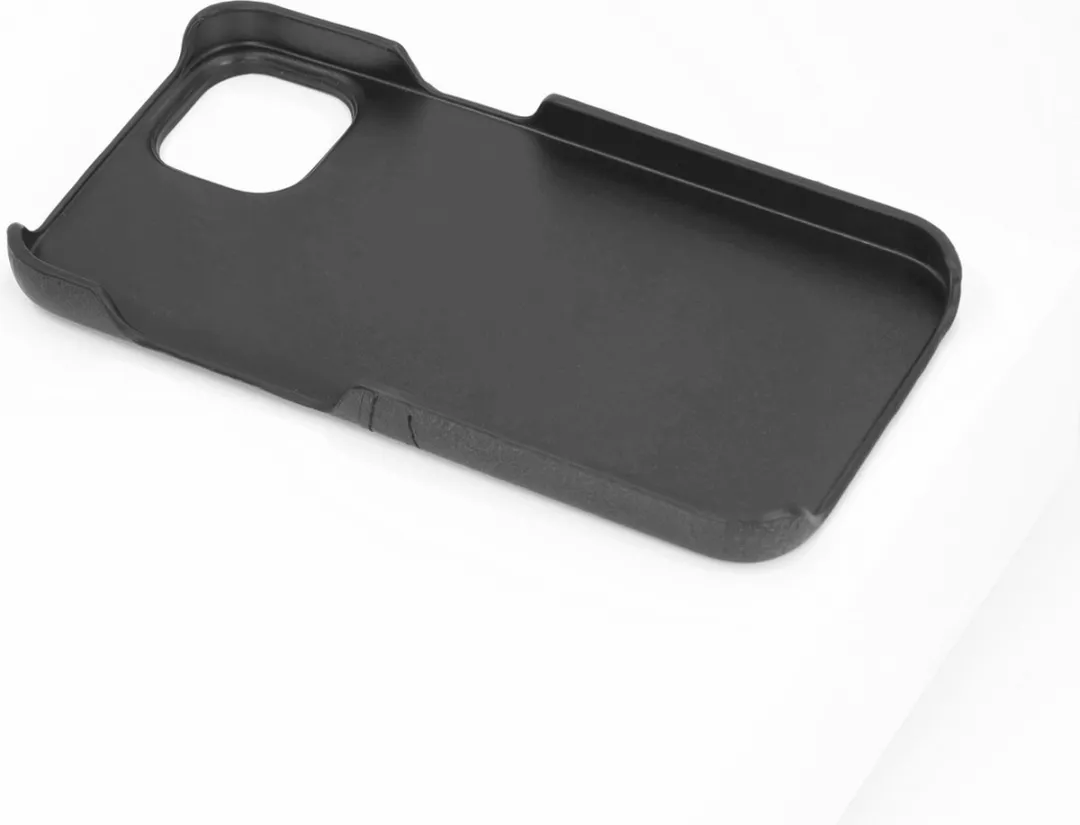 BMAX Leren Hardcase iPhone 14 - 2 Pasjes - Zwart