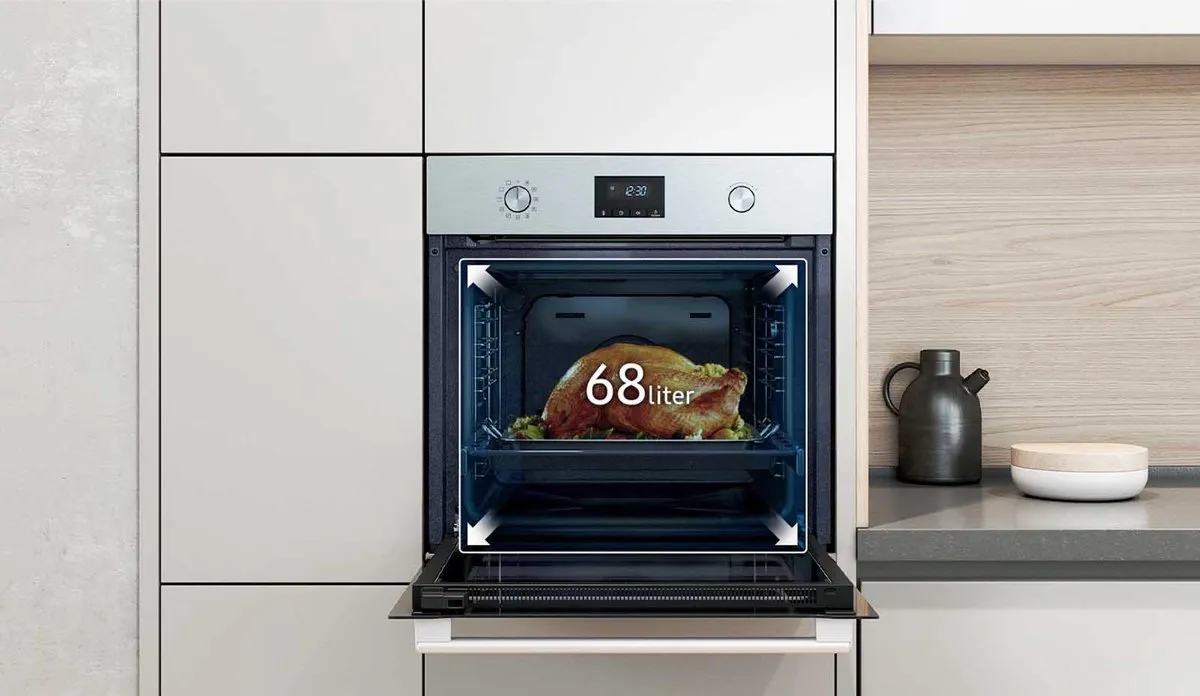Samsung NV68A1140BS Inbouwoven 68L - Katalytische reiniging - Zwart/Roestvrijstaal