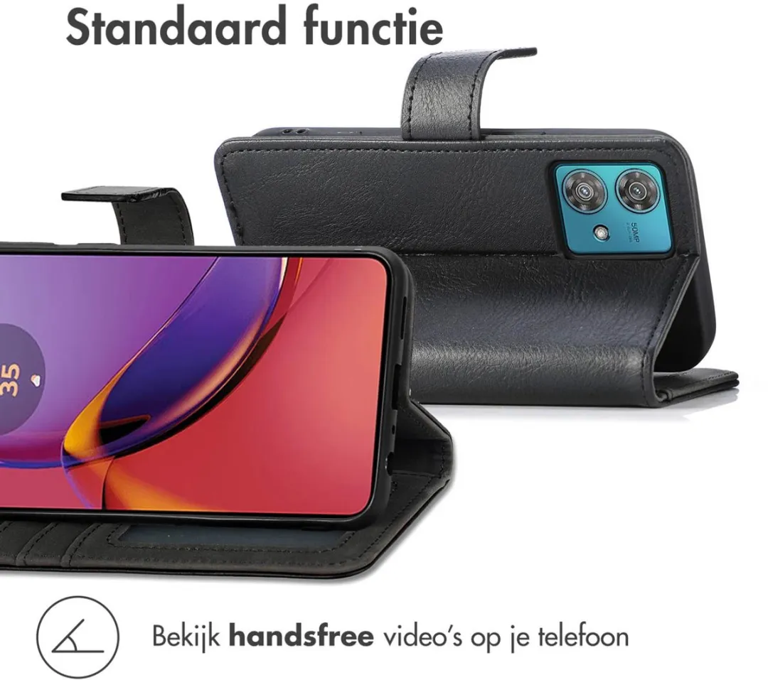 Imoshion Hoesje Motorola Moto G84 - 3 Pasjes - Zwart