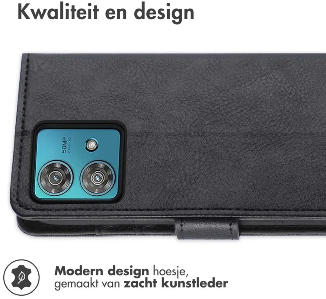Imoshion Hoesje Motorola Moto G84 - 3 Pasjes - Zwart