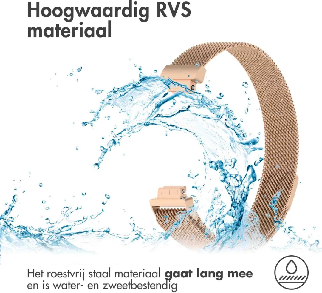 Imoshion Milanees Magnetisch Bandje Fitbit Inspire M - Roségoud - afbeelding 6 van 6