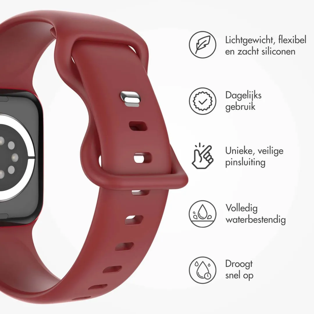 Imoshion Siliconen Bandje Apple Watch 44-49mm - Rood