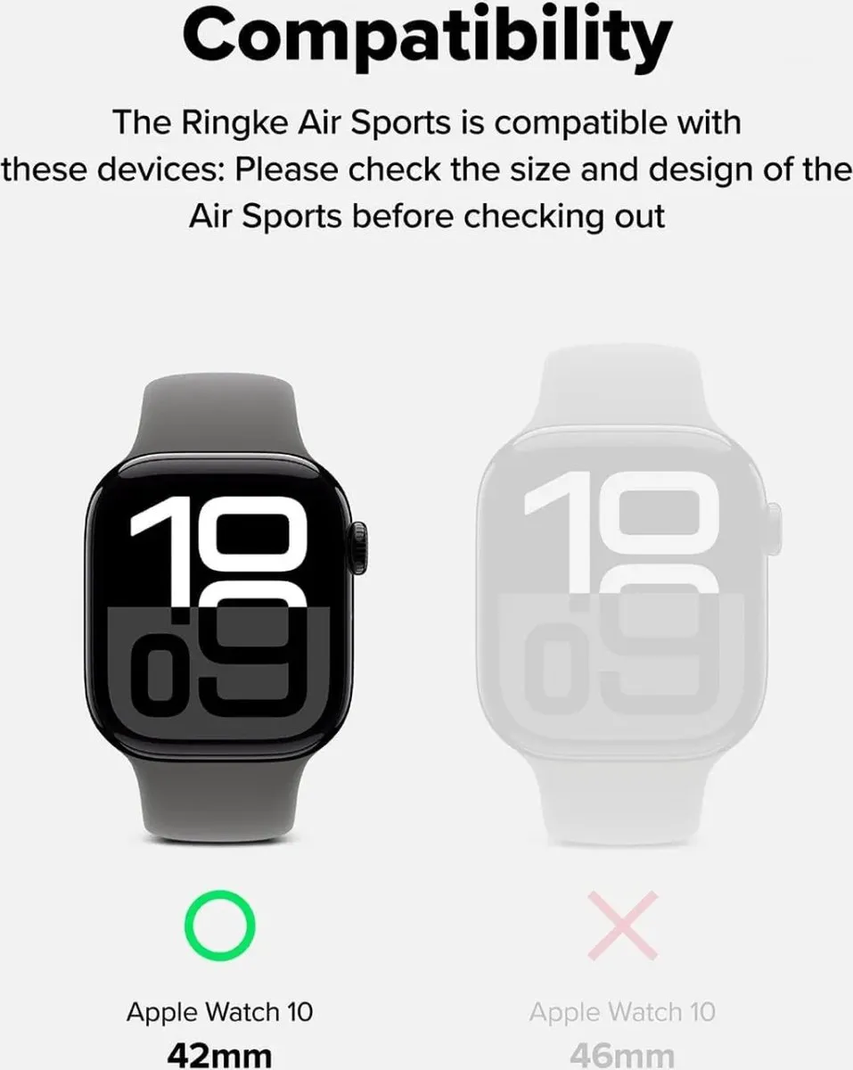 Ringke Air Sports Hoesje Apple Watch 10/11 42mm - Grijs