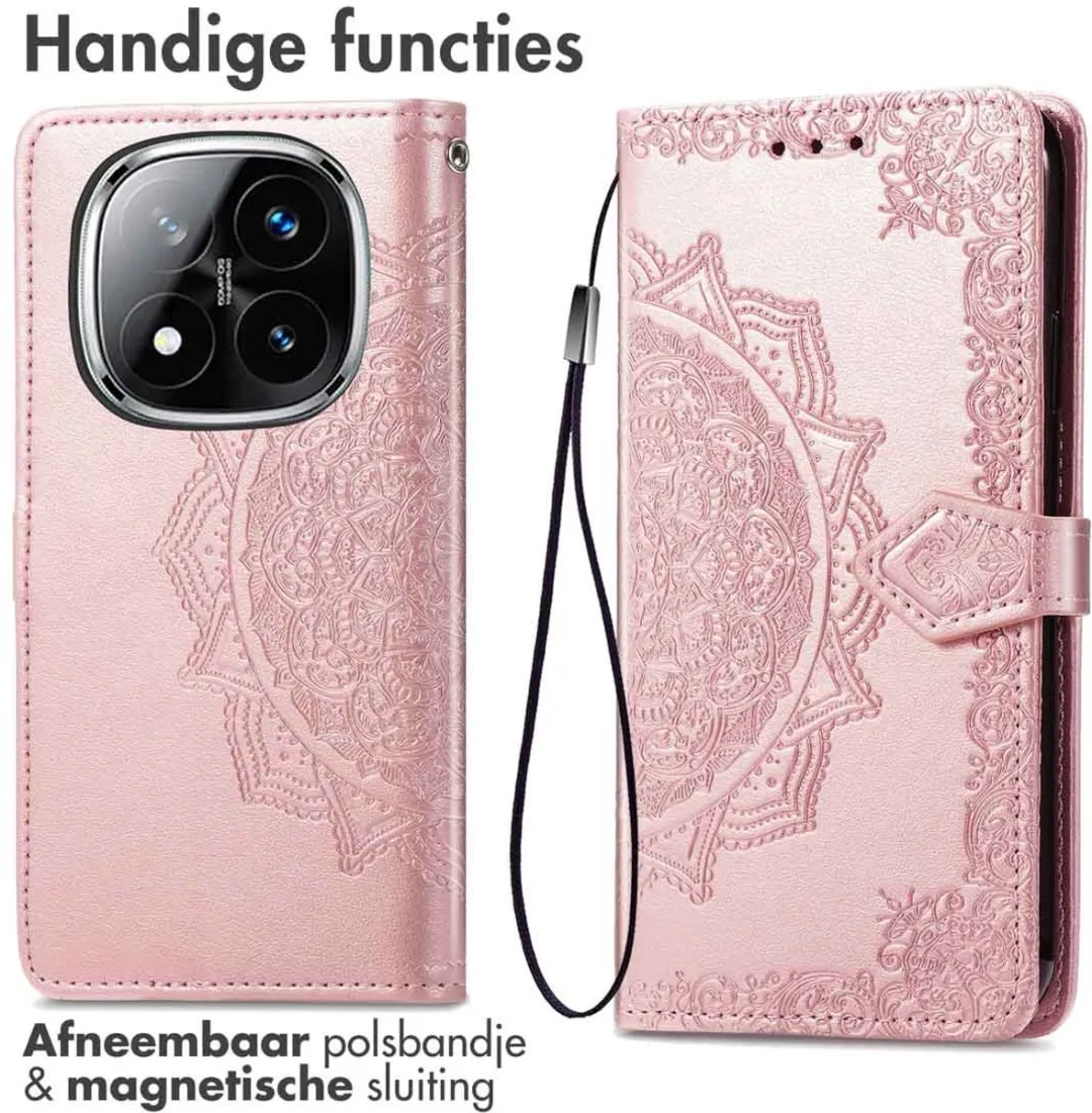 Imoshion Hoesje Xiaomi Redmi Note 14 Pro Plus 5G - Roségoud - 3 Pasjes