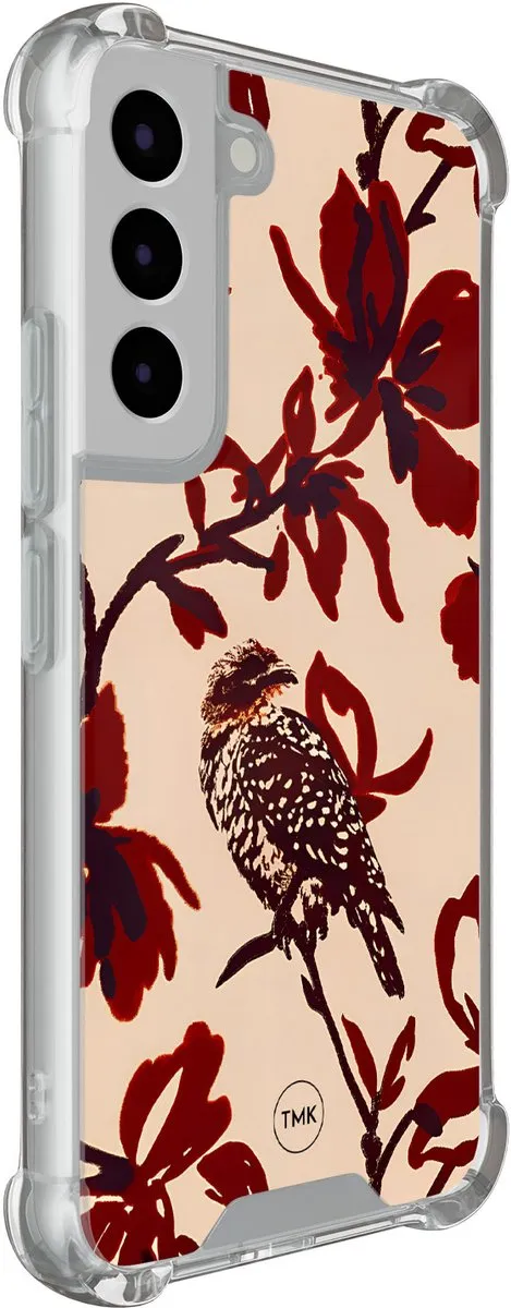 Casevibes Shockproof Hoesje Samsung Galaxy S22 - Bloemenpracht - Rood - S/S22/S/002