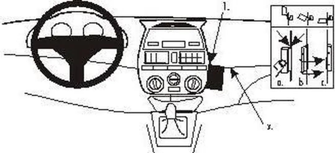Brodit ProClip Houder 852781 - Fiat Brava/Bravo/Marea