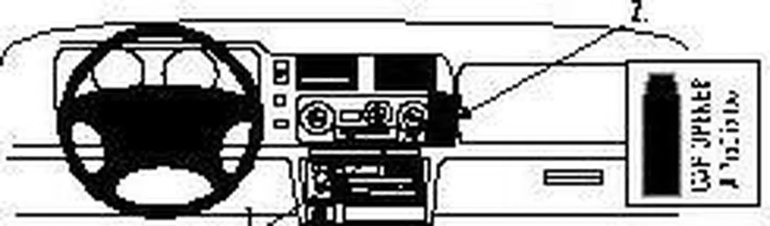 Brodit ProClip 852448 Houder - Mitsubishi Pajero Sport 1999-2006 - Zwart