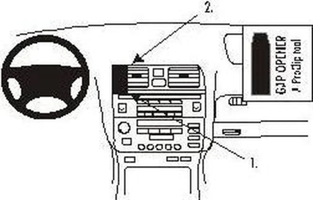 Brodit ProClip Houder Lexus LS 1999-2000 - 852666 - Zwart