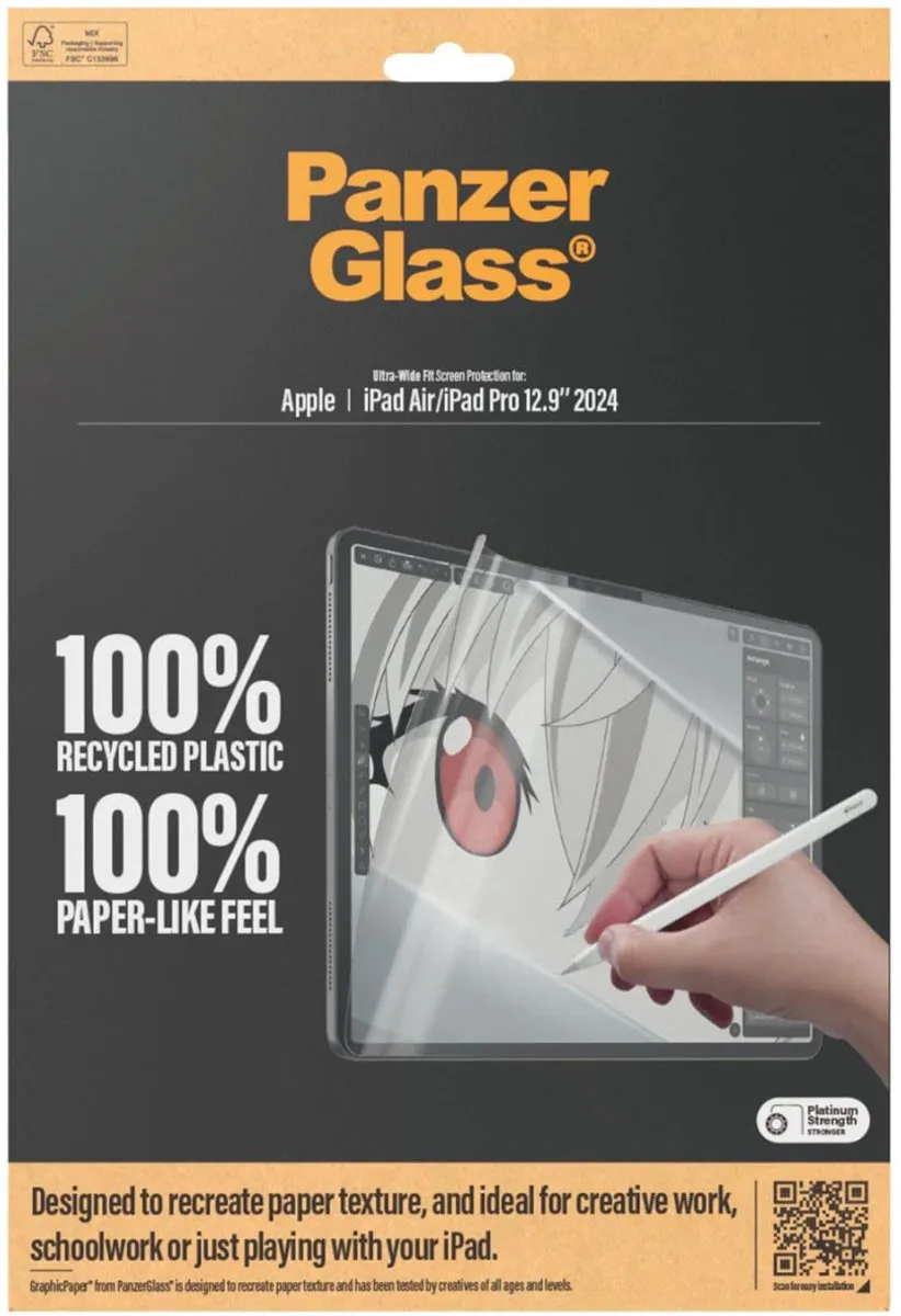PanzerGlass GraphicPaper 2836 Screenprotector - iPad Air/Pro 13 (2024) - Transparant - afbeelding 6 van 6