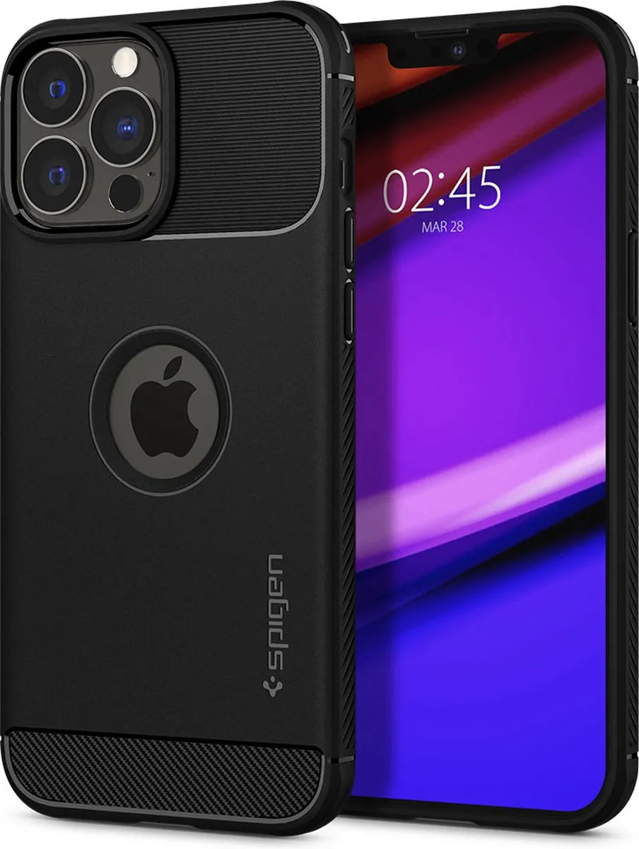 Spigen Rugged Armor TPU iPhone 13 Pro Max Hoesje - Zwart