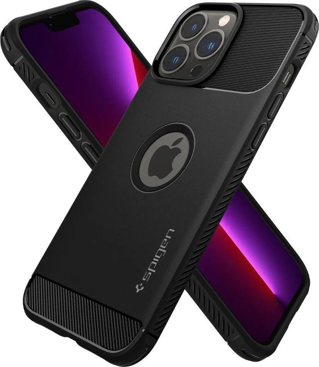 Spigen Rugged Armor TPU iPhone 13 Pro Max Hoesje - Zwart