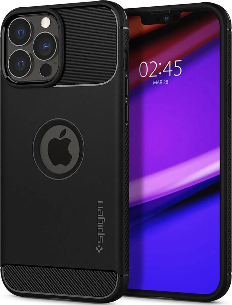 Spigen Rugged Armor TPU iPhone 13 Pro Max Hoesje - Zwart