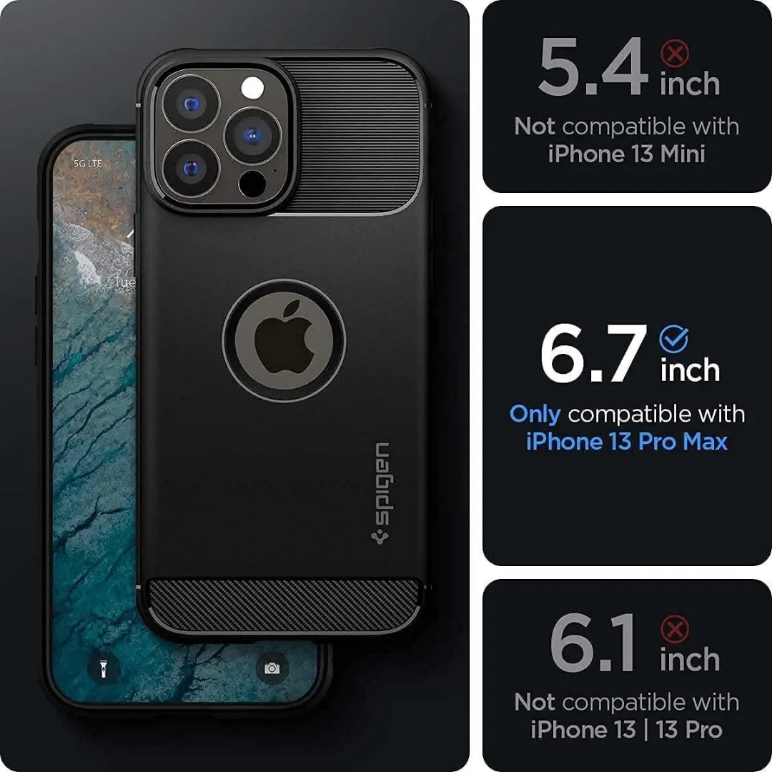 Spigen Rugged Armor TPU iPhone 13 Pro Max Hoesje - Zwart