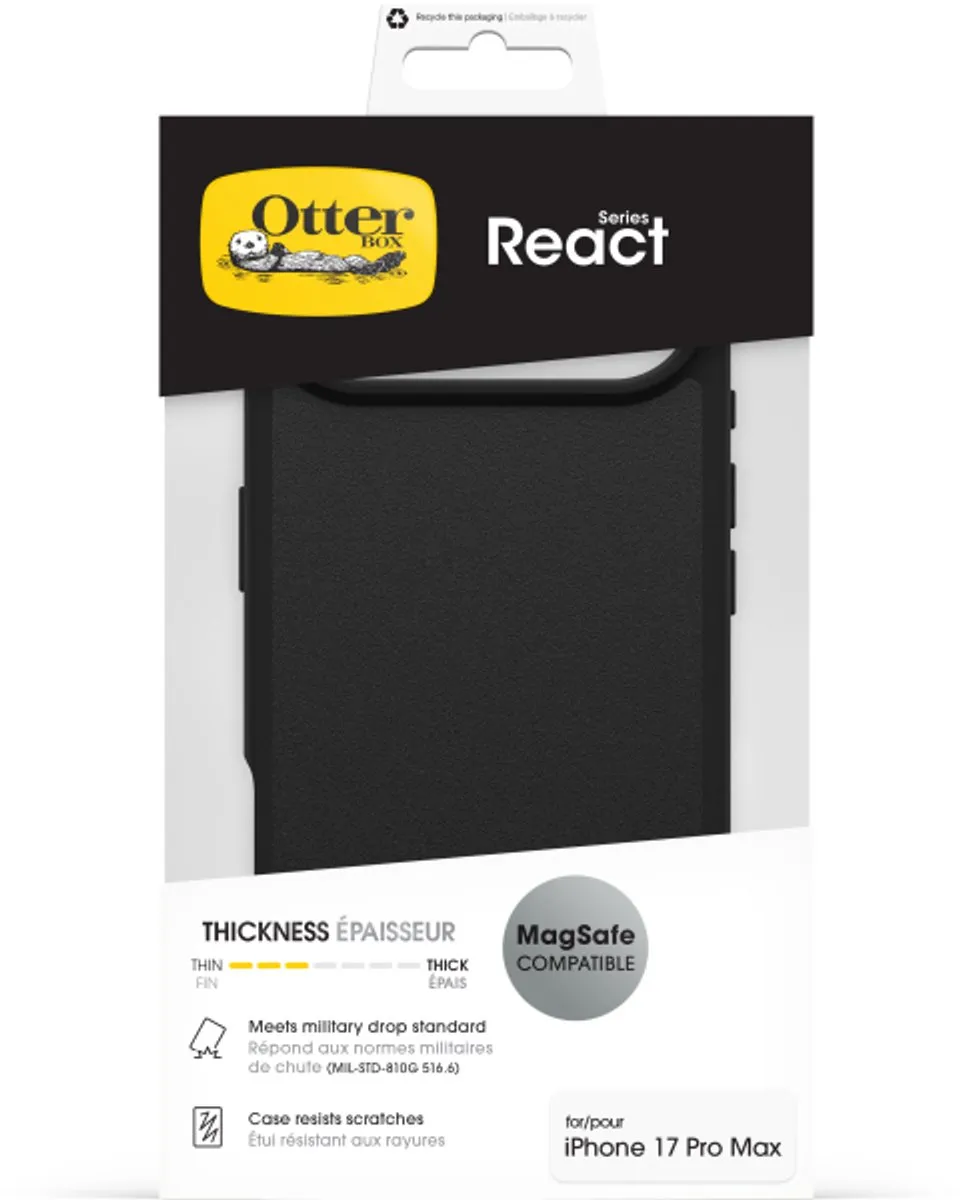 OtterBox React MagSafe 77-98611 - iPhone Air Hoesje - Transparant/Zwart