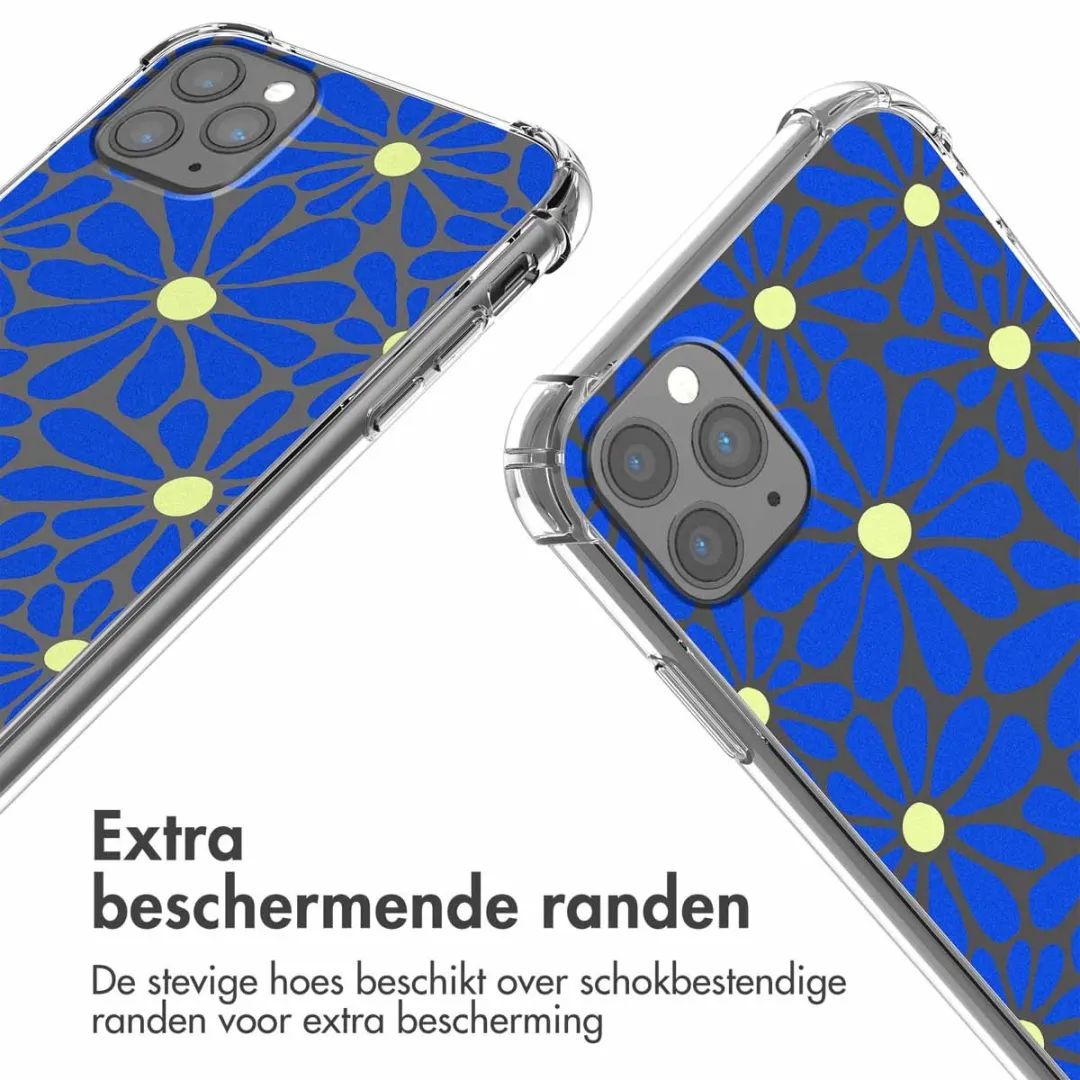 Imoshion Hoesje iPhone 11 Pro Max - Cobalt Blue Flowers Connect