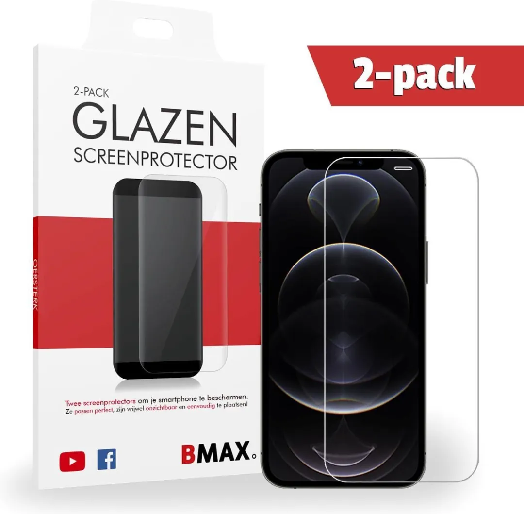 BMAX iPhone 12 Pro Screenprotector 2 Stuks