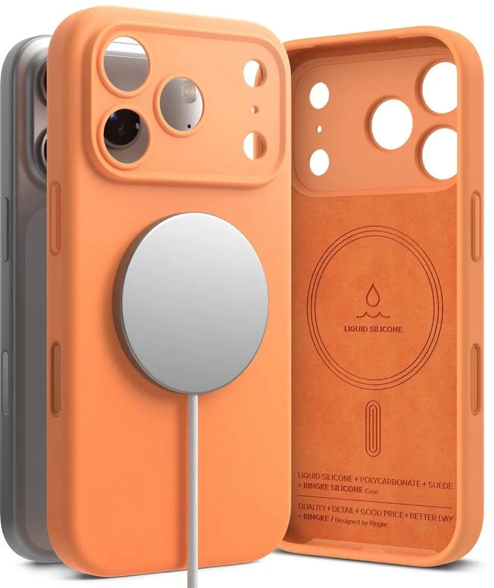 Ringke Siliconen MagSafe Hoesje iPhone 17 Pro Max - Zwart