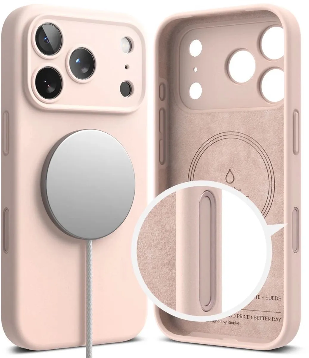 Ringke Siliconen MagSafe Hoesje iPhone 17 Pro Max - Zwart