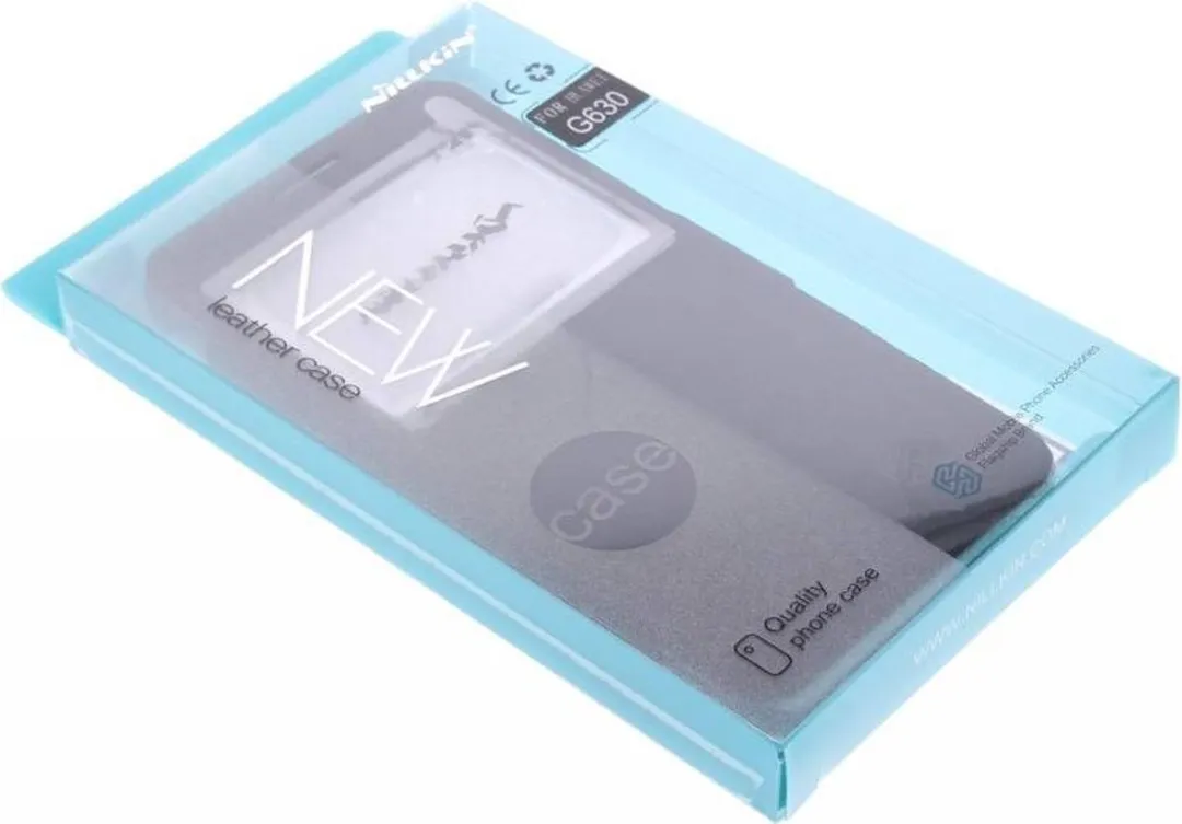 Nillkin Leather Booktype Hoes Huawei Ascend G630 - Zwart - afbeelding 4 van 4