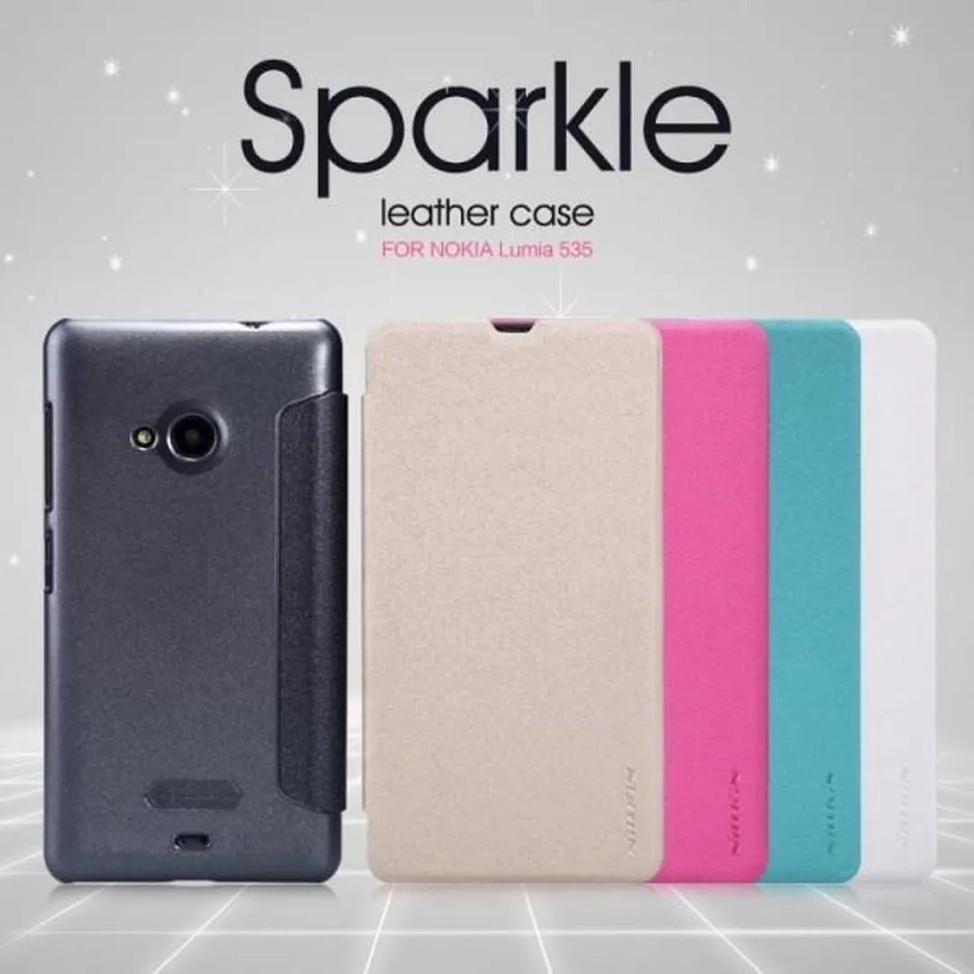 Nillkin Sparkle Series Flip Case Microsoft Lumia 535 - Zwart M53522107401 - afbeelding 5 van 6