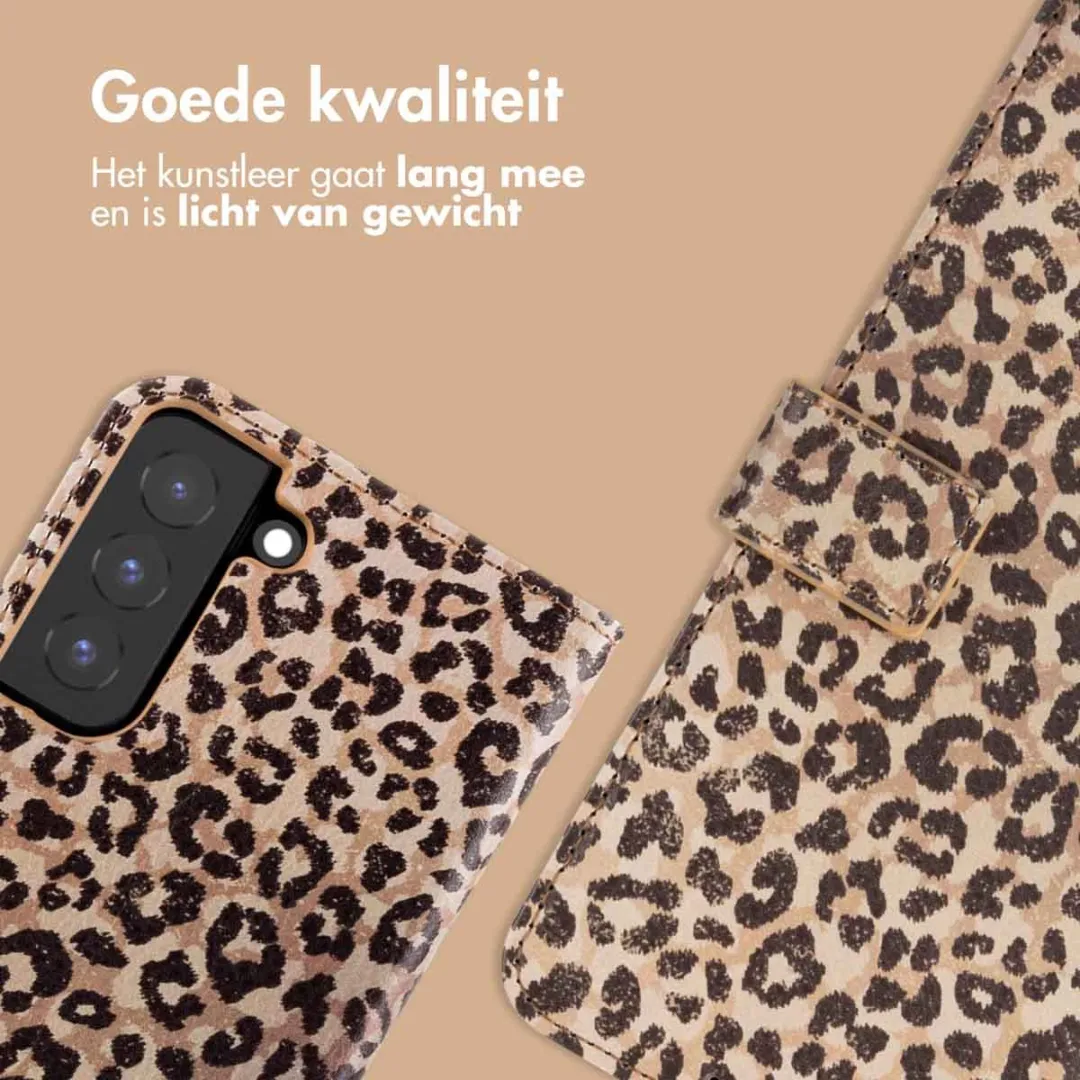Imoshion Hoesje Samsung Galaxy S22 - 3 Pasjes - Leopard Mood