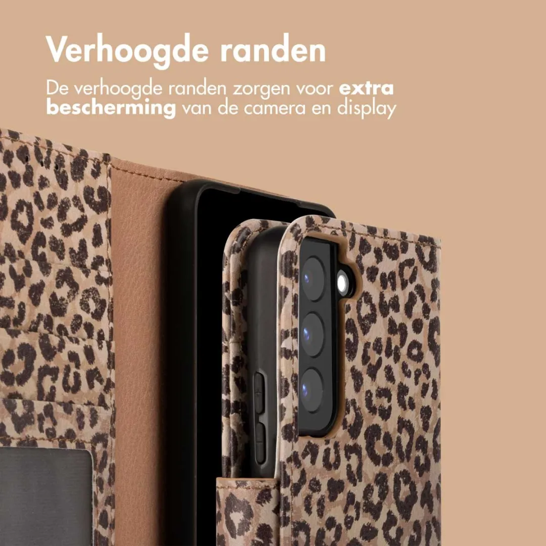 Imoshion Hoesje Samsung Galaxy S22 - 3 Pasjes - Leopard Mood