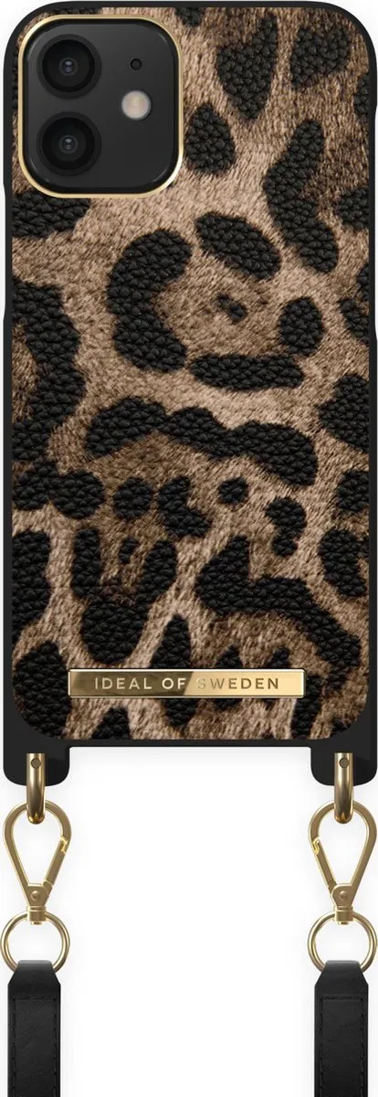 iDeal of Sweden iPhone 12 Mini Necklace Case Midnight Leopard