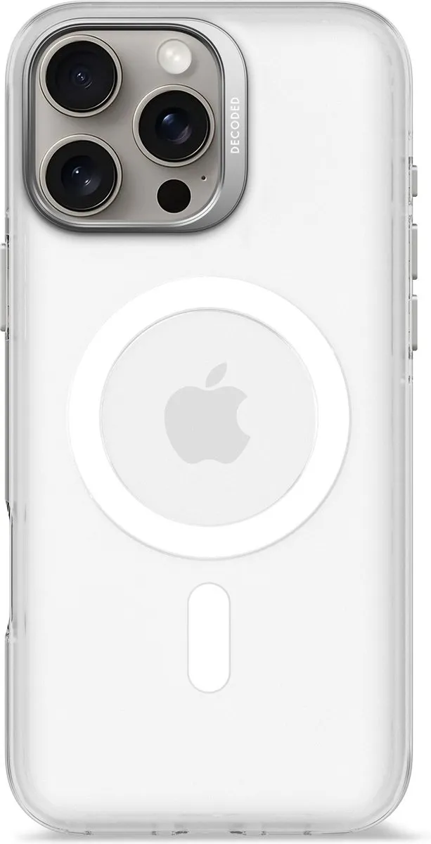 Decoded Clear Frosted Hoesje iPhone 16 Pro Max - Wit