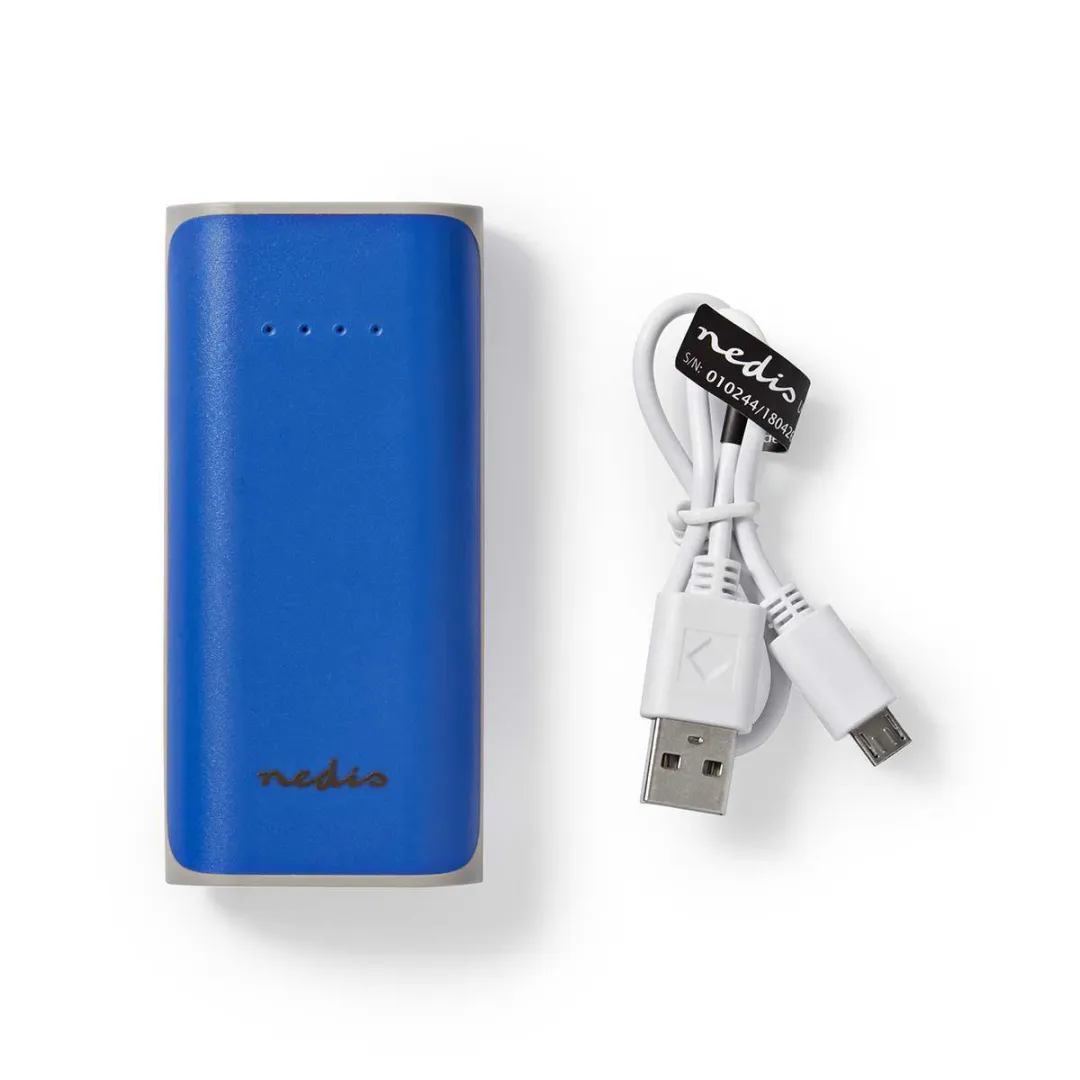 Nedis Powerbank UPBK5000BU 5000mAh - Blauw