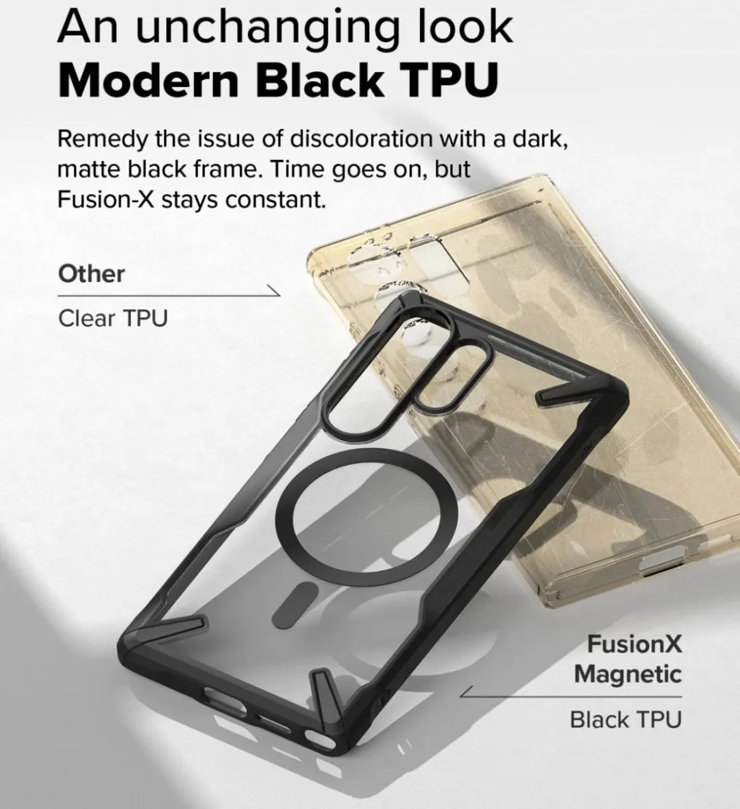 Ringke Fusion X Magnetic Hoesje Zwart - MagSafe/Samsung Galaxy S25 Ultra