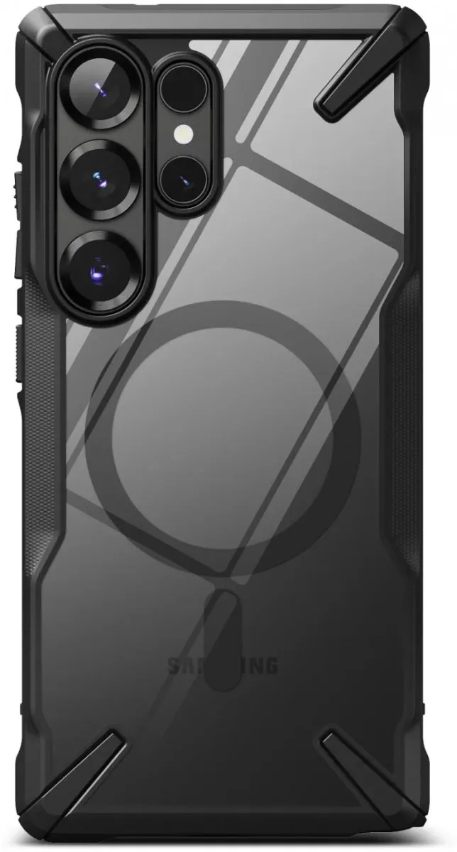 Ringke Fusion X Magnetic Hoesje Zwart - MagSafe/Samsung Galaxy S25 Ultra