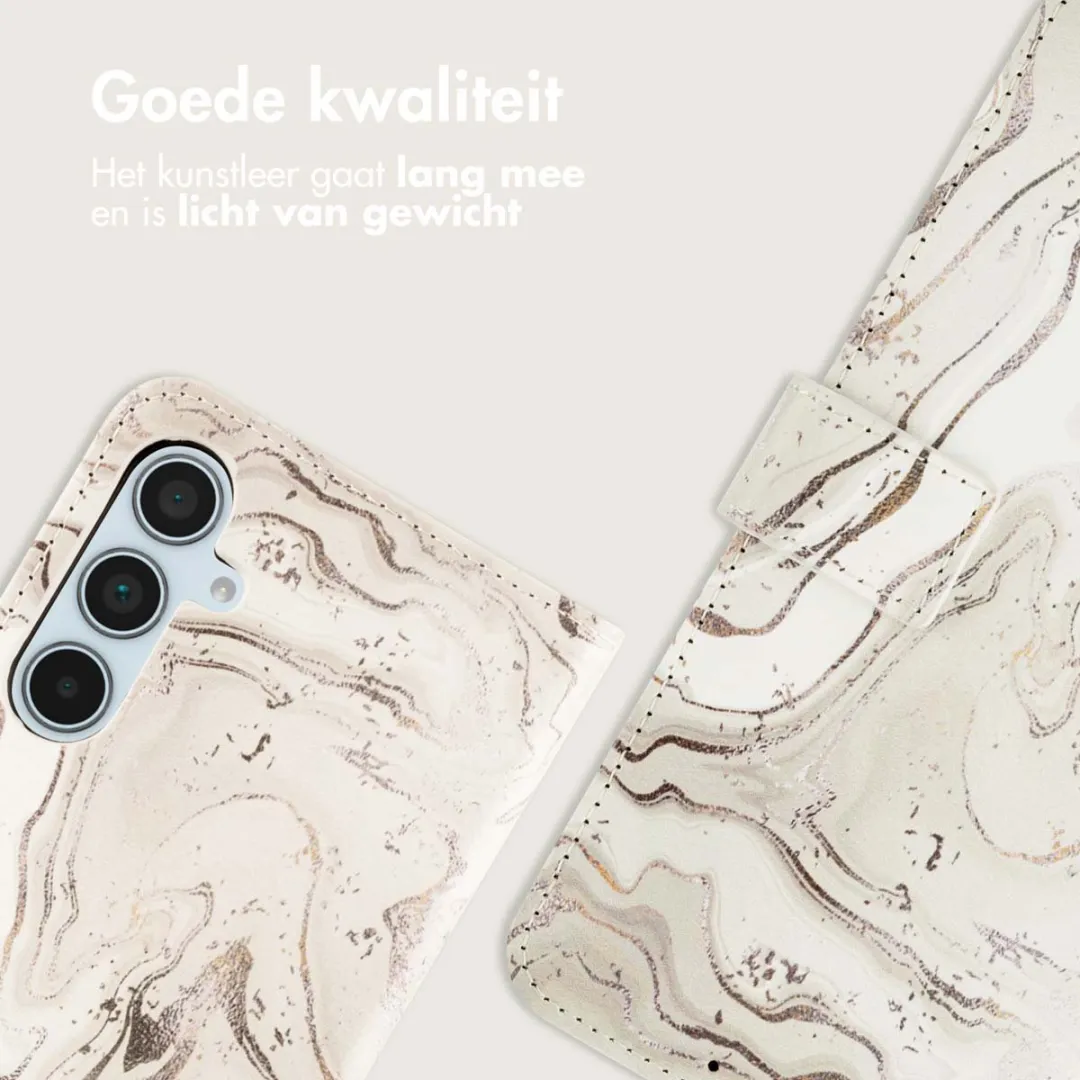 Imoshion Galaxy A35 Hoesje Sandy Marble - 3 Pasjes