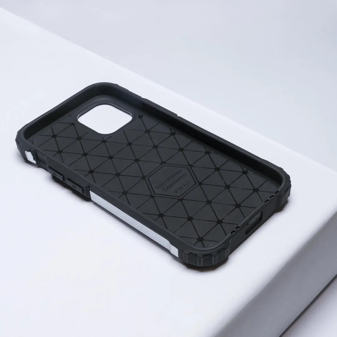 BMAX Classic Armor iPhone 12 Hoesje - Zilver