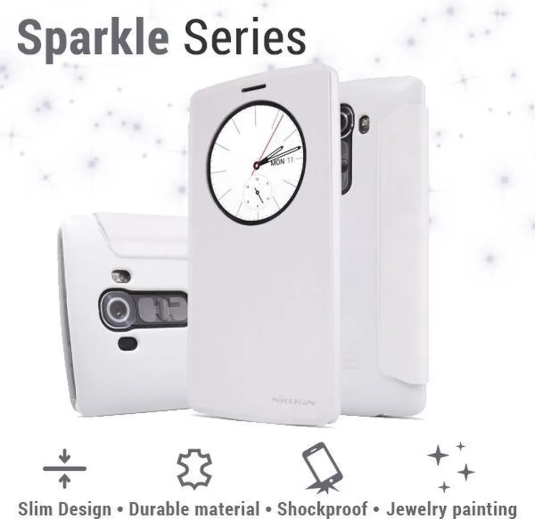 Nillkin Leather Case LG G4 Sparkle Series H81529924002 - Wit