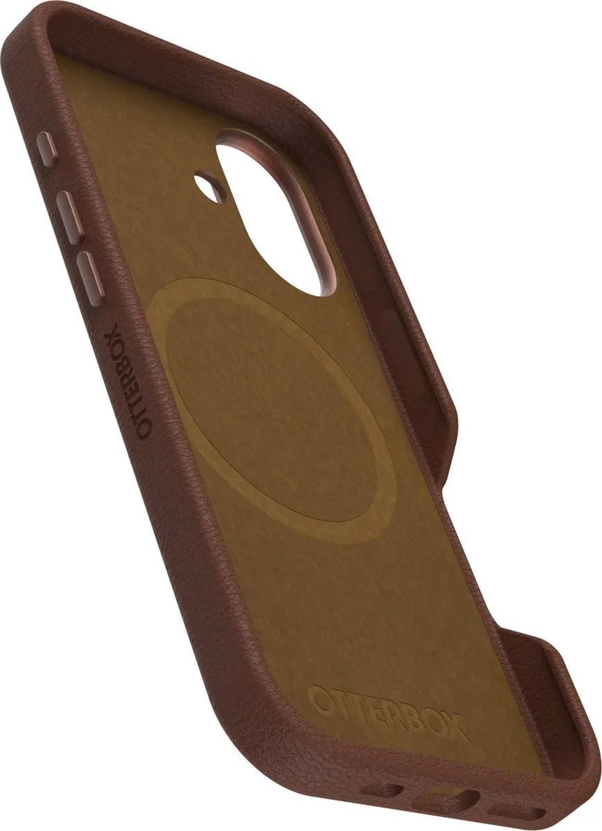 OtterBox Symmetry Cactus Leather Hoesje iPhone 16 - Bruin