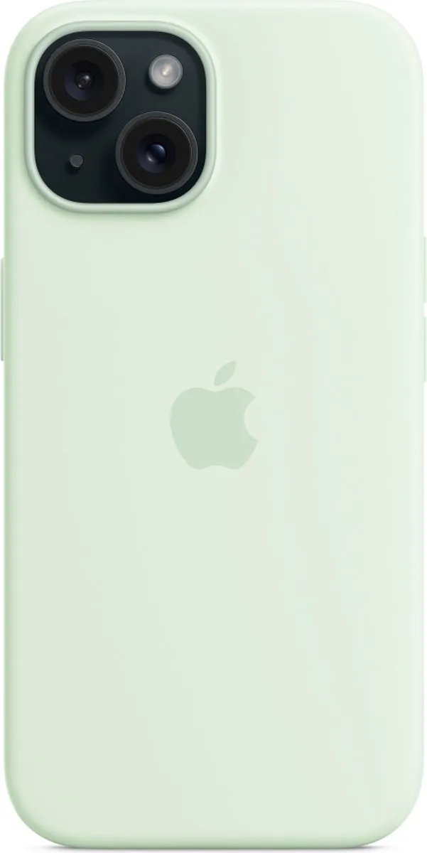 Apple iPhone 15 Silicone Backcover MagSafe - Soft Mint - afbeelding 6 van 6