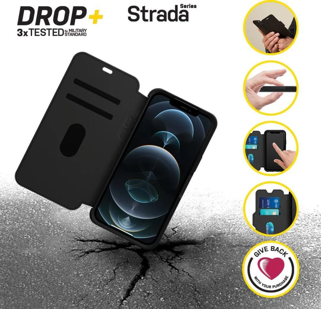 OtterBox Strada Hoes iPhone 12/12 Pro 77-65420 - Zwart - afbeelding 6 van 6