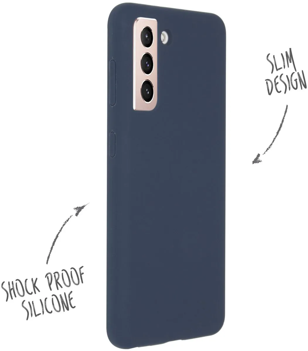 Accezz Hoesje Samsung Galaxy S21 - Donkerblauw