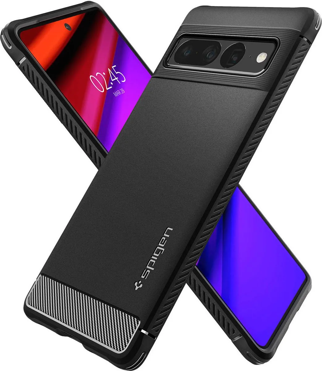 Spigen Rugged Armor ACS04725 Hoesje - Google Pixel 7 Pro - Zwart - afbeelding 6 van 6