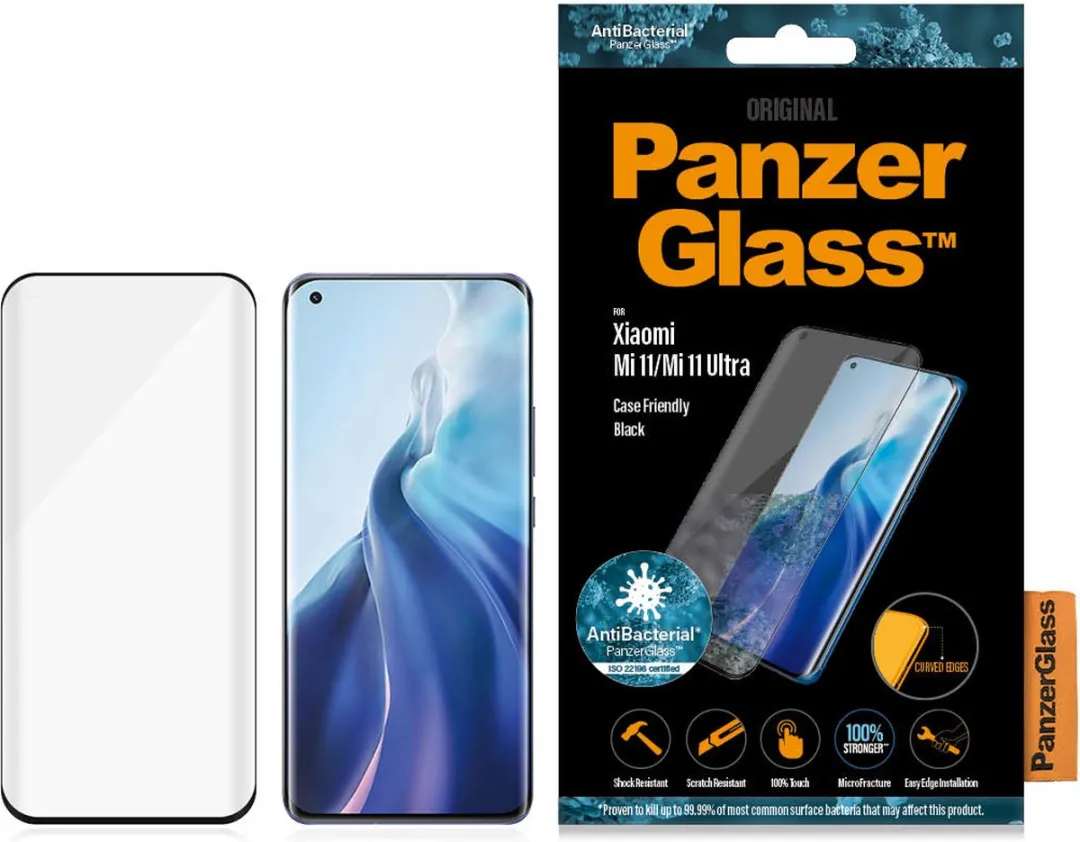 PanzerGlass PZ-8035 Screenprotector Xiaomi Mi 11 - Zwart