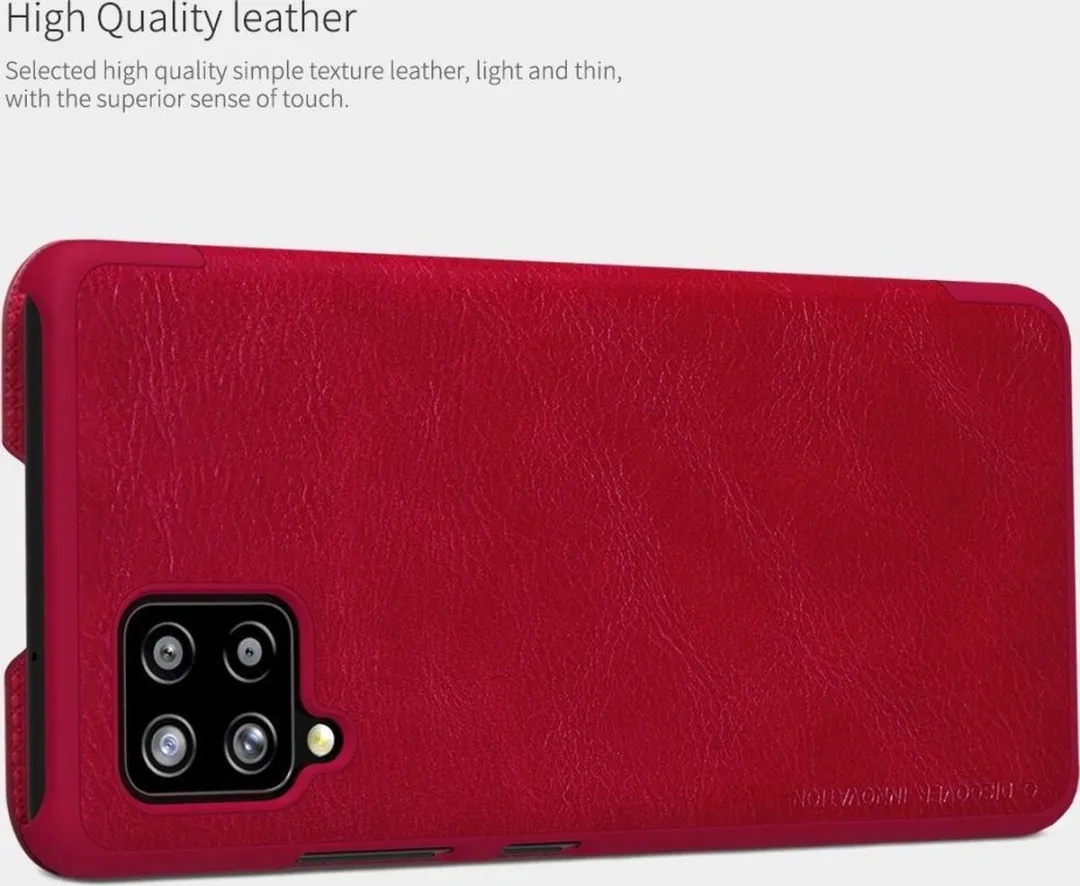 Nillkin Qin Leather Case Samsung Galaxy A42 - Rood - 2 Pasjes - afbeelding 6 van 6