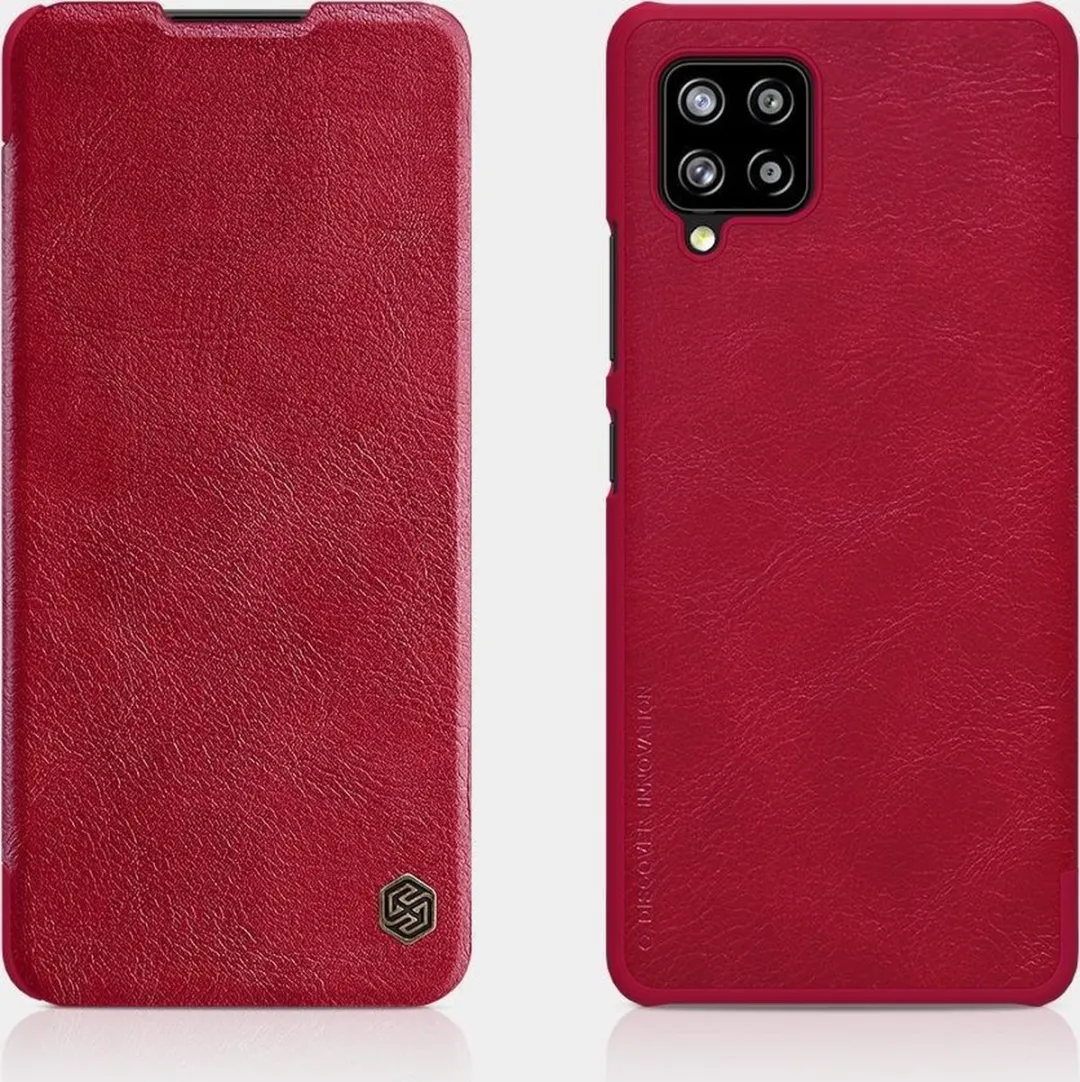 Nillkin Qin Leather Case Samsung Galaxy A42 - Rood - 2 Pasjes - afbeelding 5 van 6