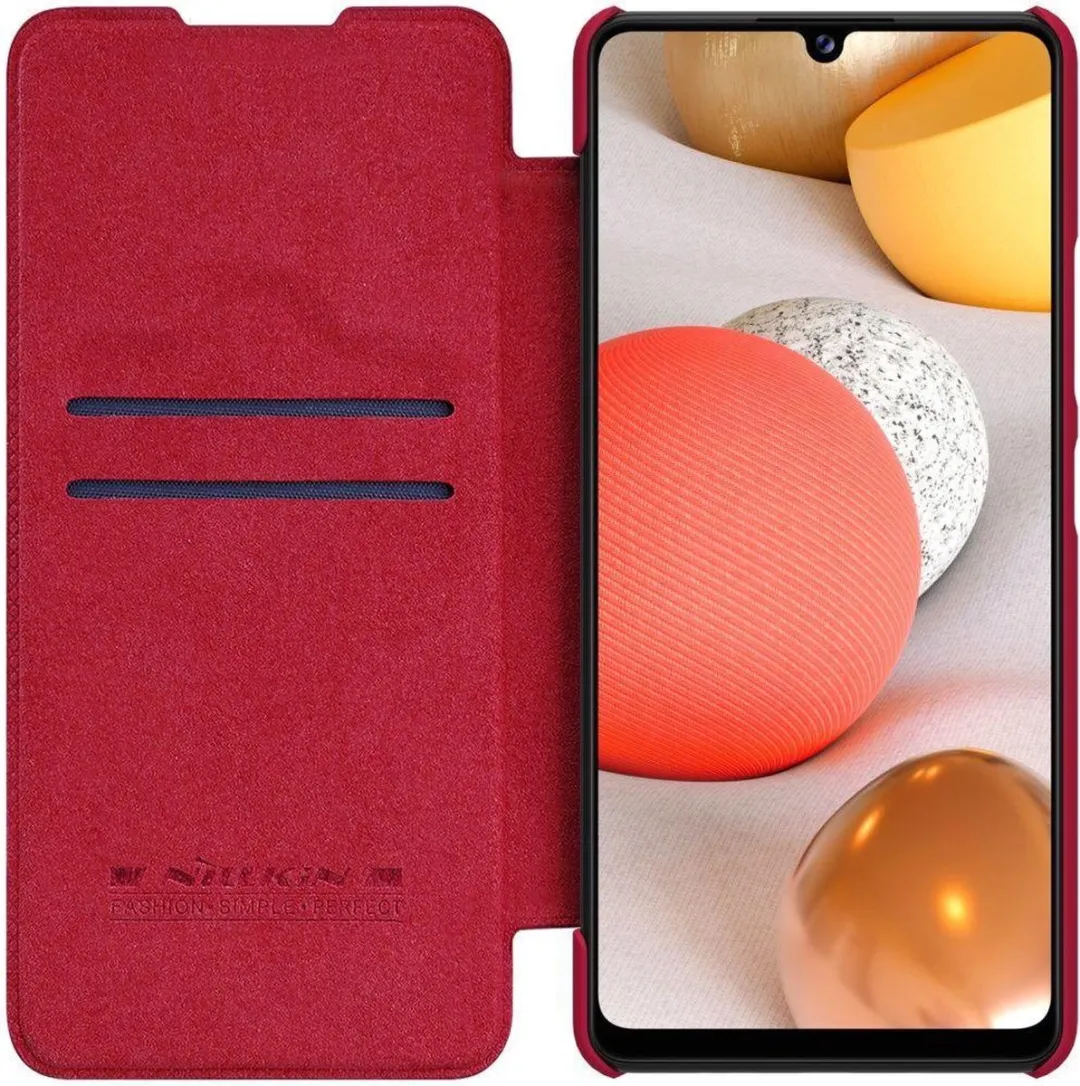 Nillkin Qin Leather Case Samsung Galaxy A42 - Rood - 2 Pasjes - afbeelding 3 van 6