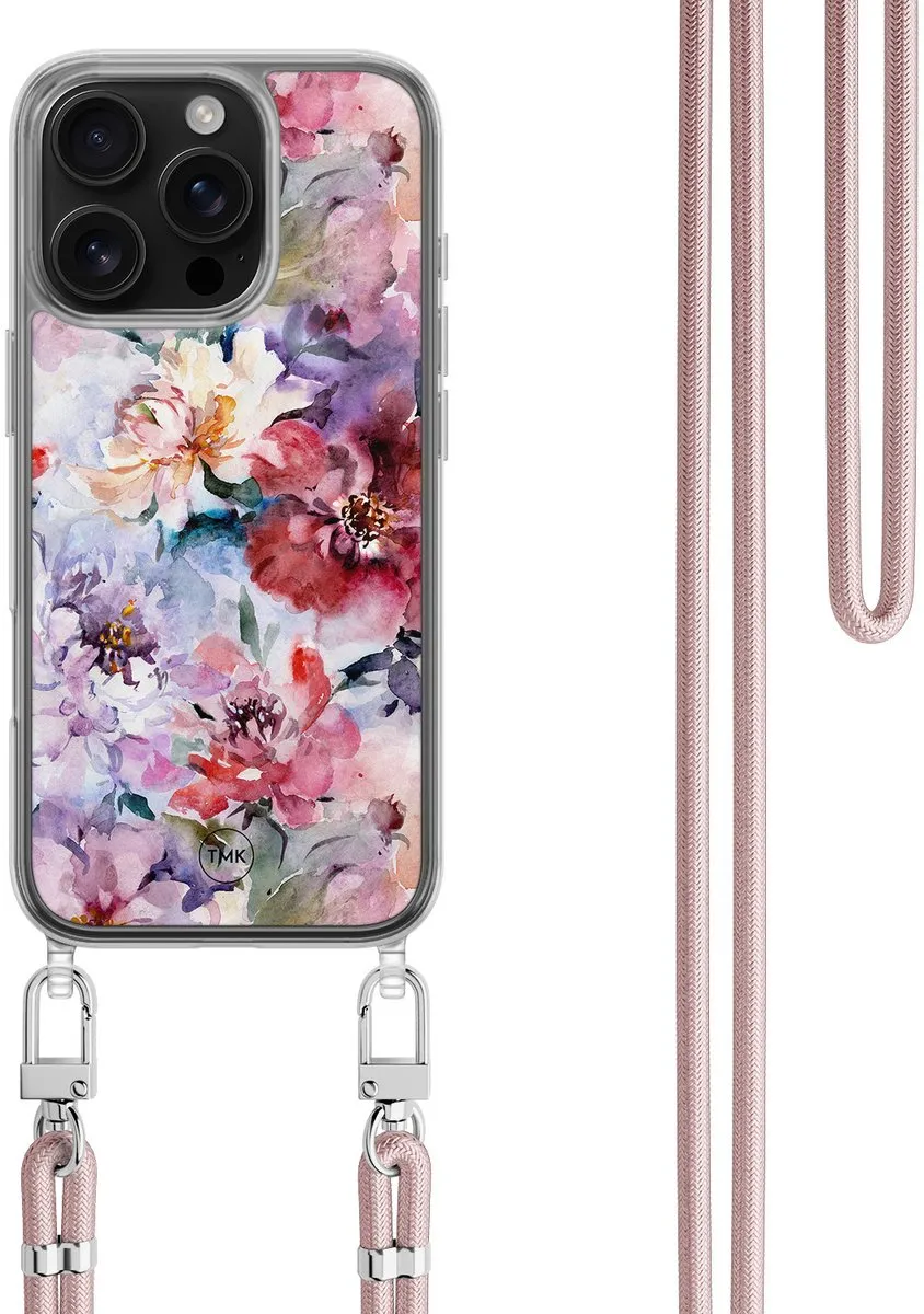 Casevibes Telefoonhoesje iPhone 16 Pro Bloemen Acryl Rood CV/A/i16P/C/013