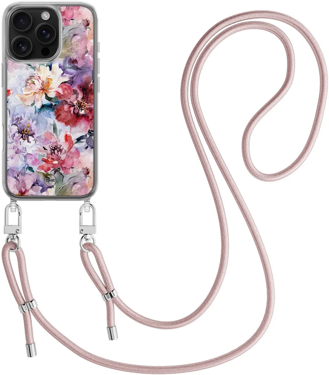 Casevibes Telefoonhoesje iPhone 16 Pro Bloemen Acryl Rood CV/A/i16P/C/013