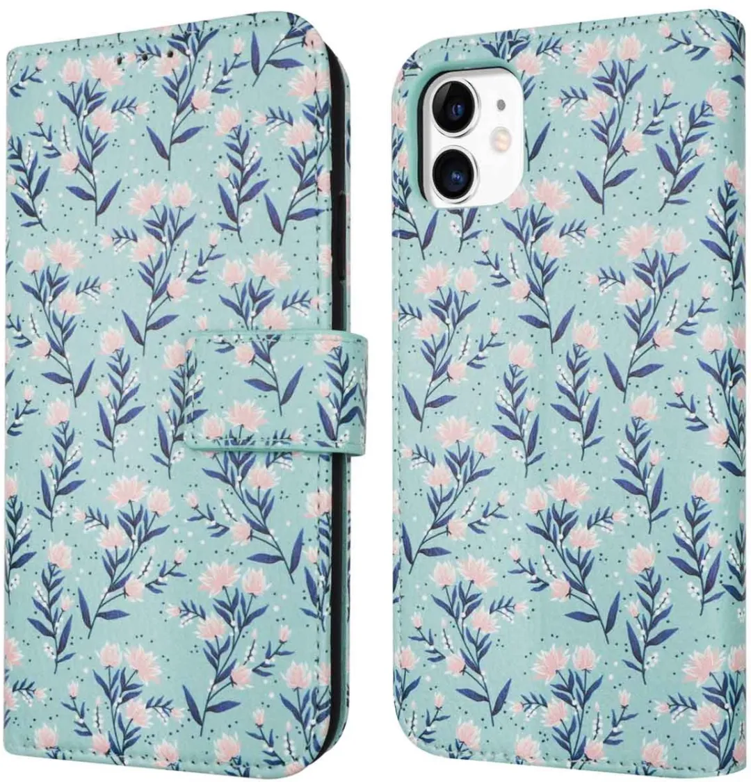 Imoshion Hoesje iPhone 11 Blue Flowers - 3 Pasjes