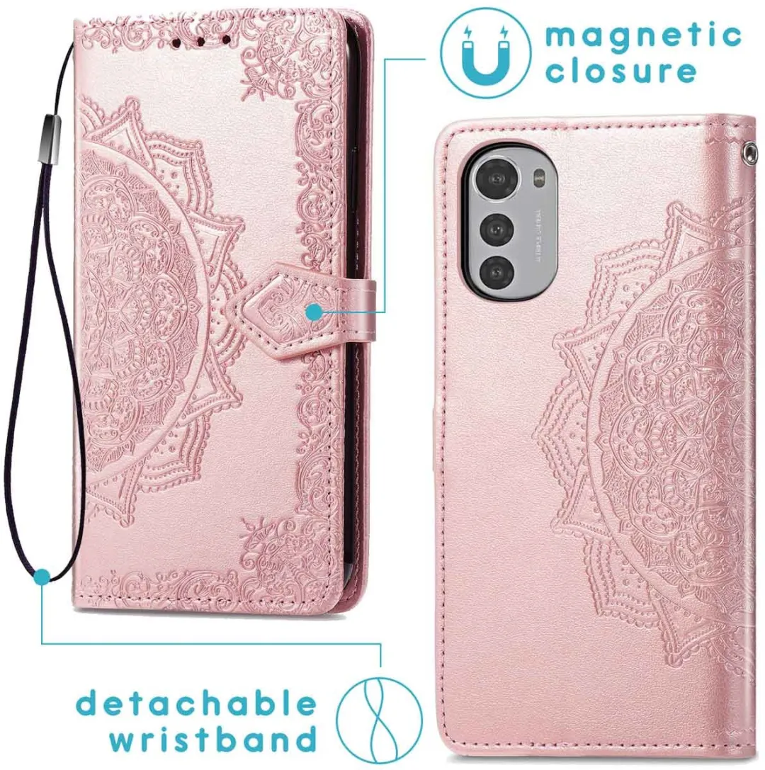 Imoshion Hoesje Motorola Moto E32/E32s - 3 Pasjes - Rosé Goud